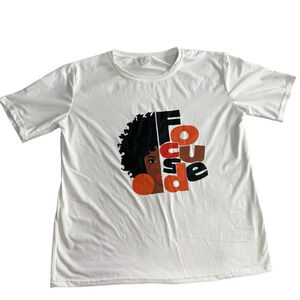 Focused Tshirt - Unisex - In White Size XL